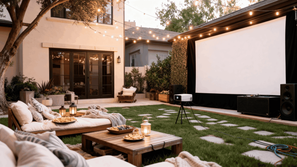 outdoor backyard home theater