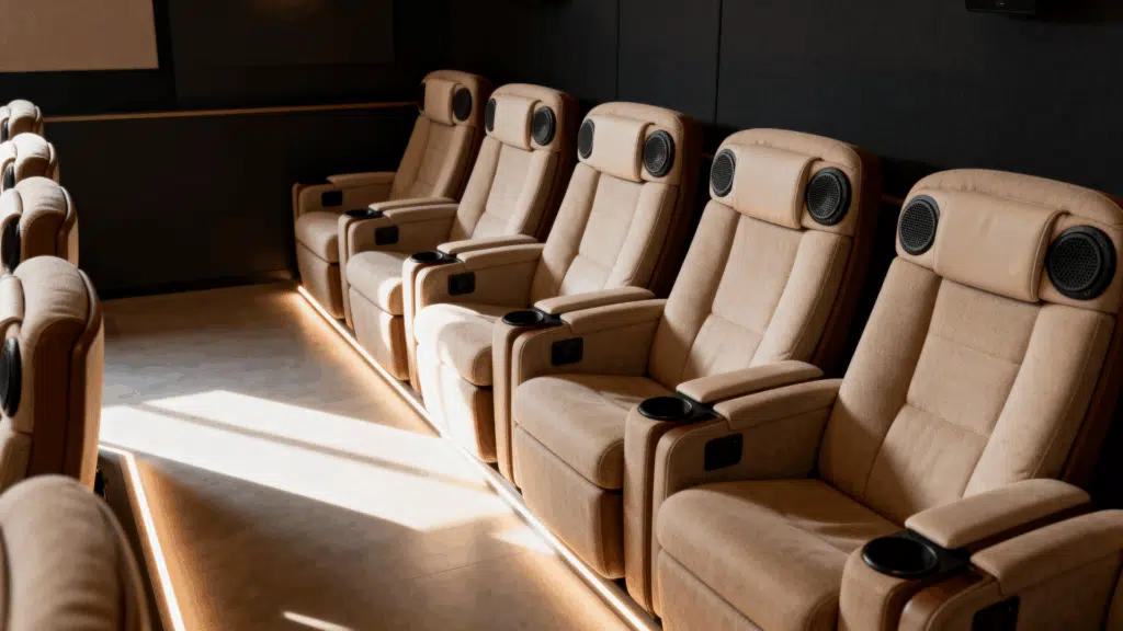 pod seating layout home theater