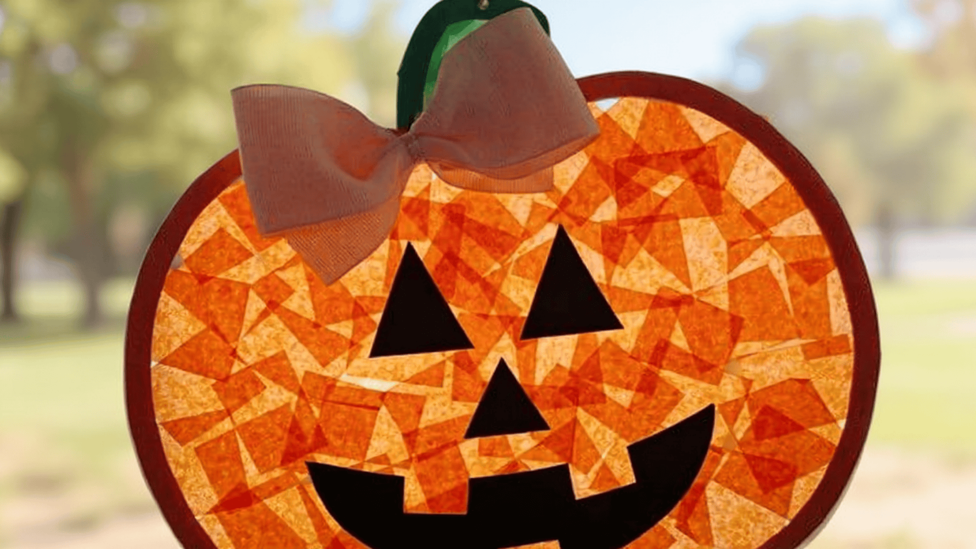 stained glass pumpkin craft