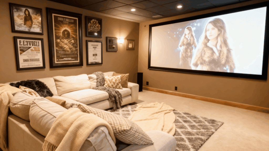 themed movie room home theater