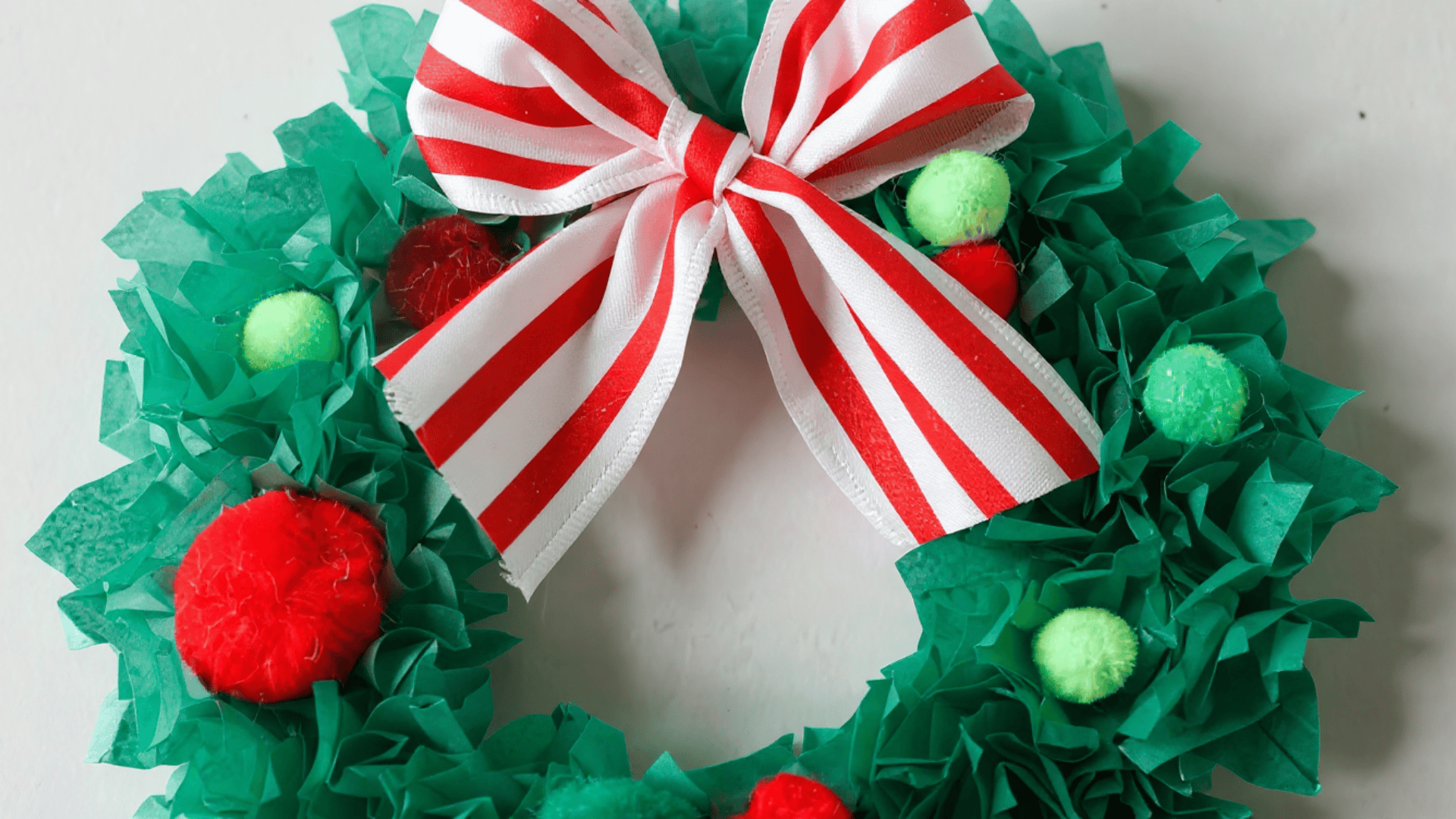 tissue paper fall wreath