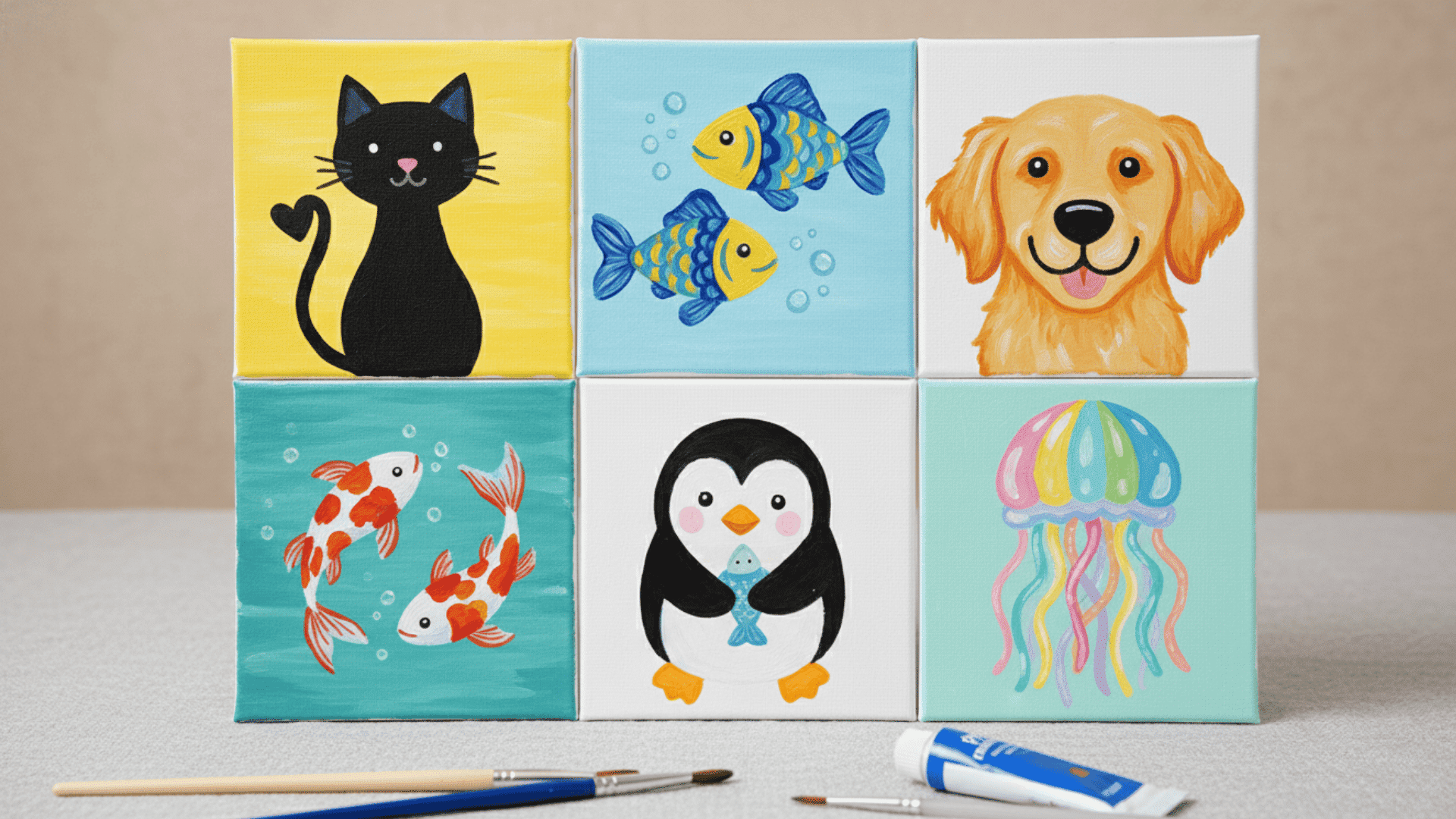 Animals and Cute Characters Painting Ideas