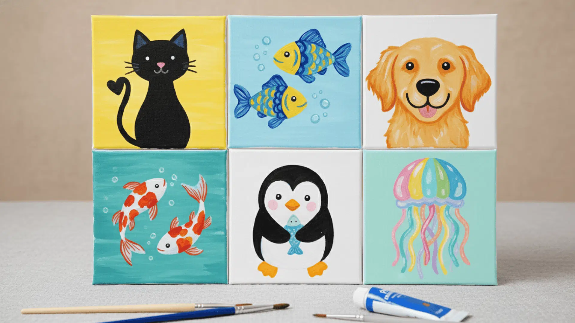 Animals and Cute Characters Painting Ideas