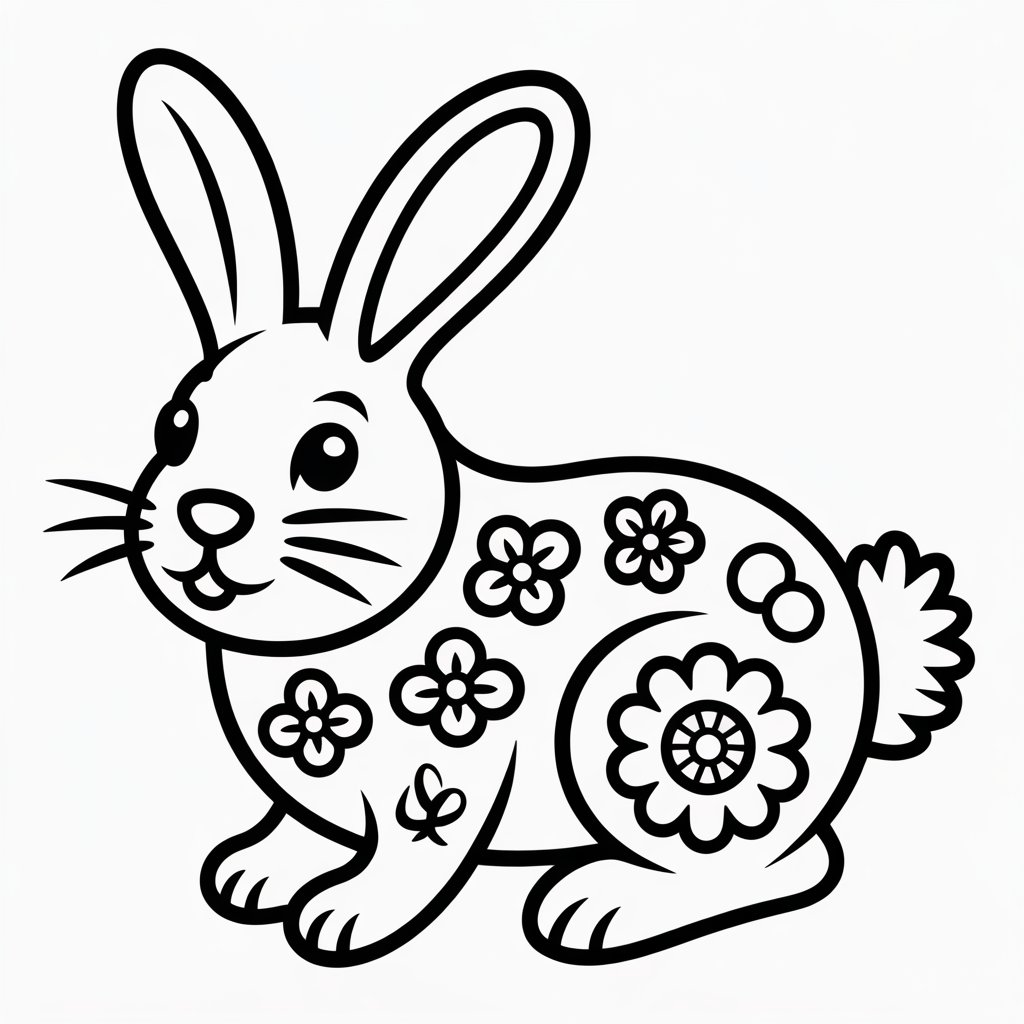 Chinese Zodiac Rabbi Coloring Page