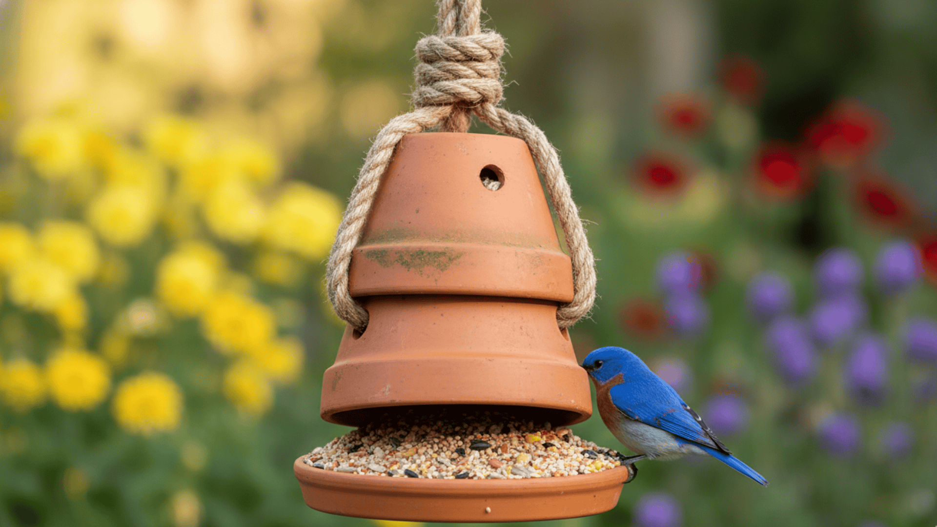Clay Pot Bird Feeder