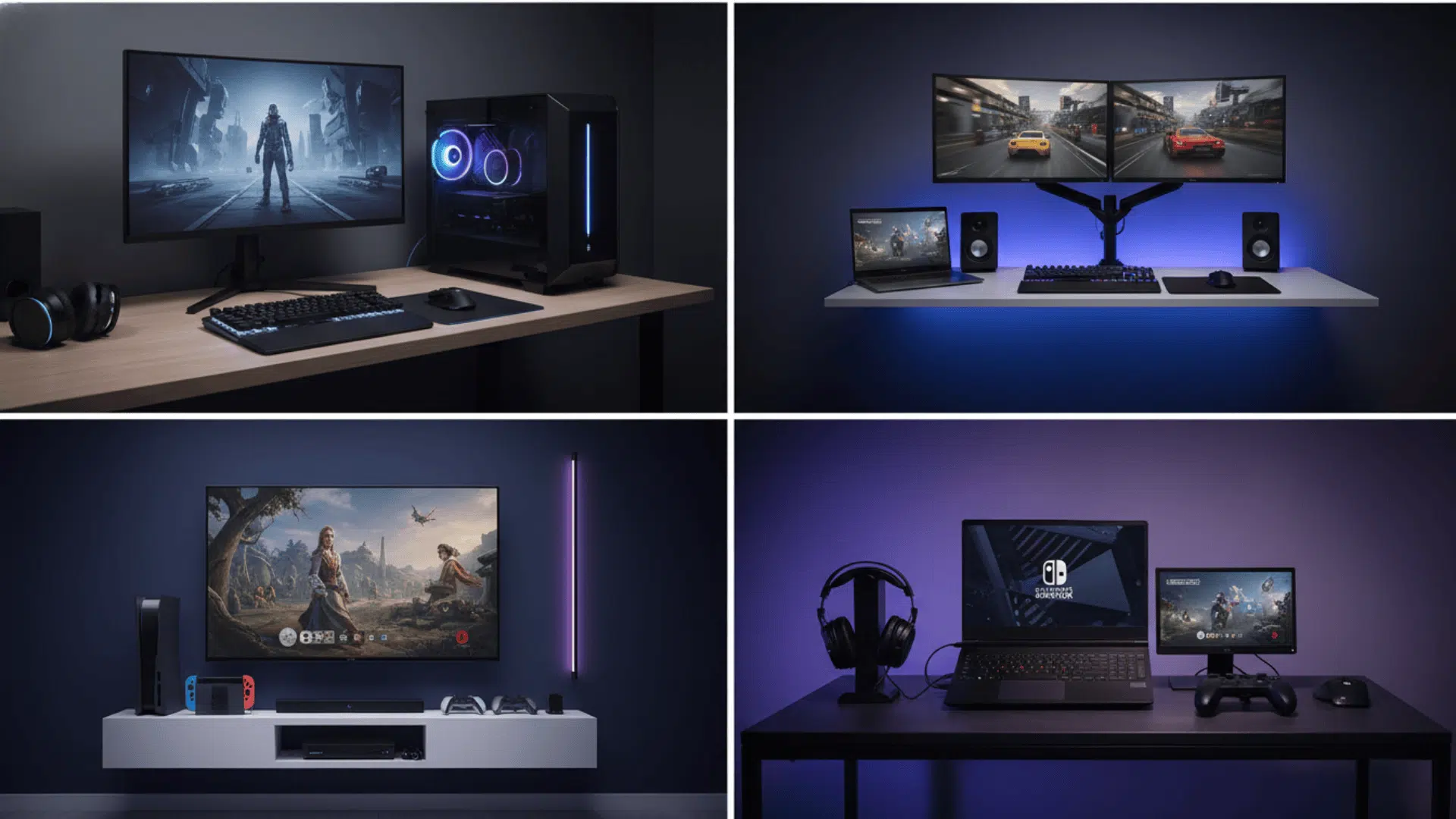 Console and PC small game room ideas