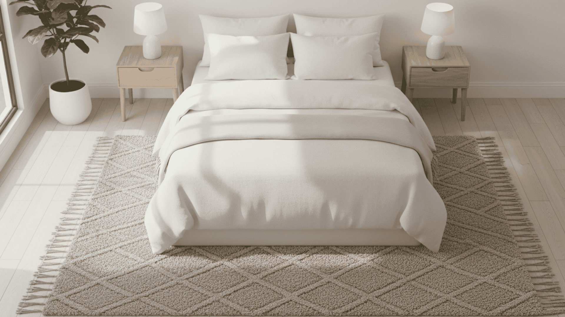 Full Bed Rug Placement