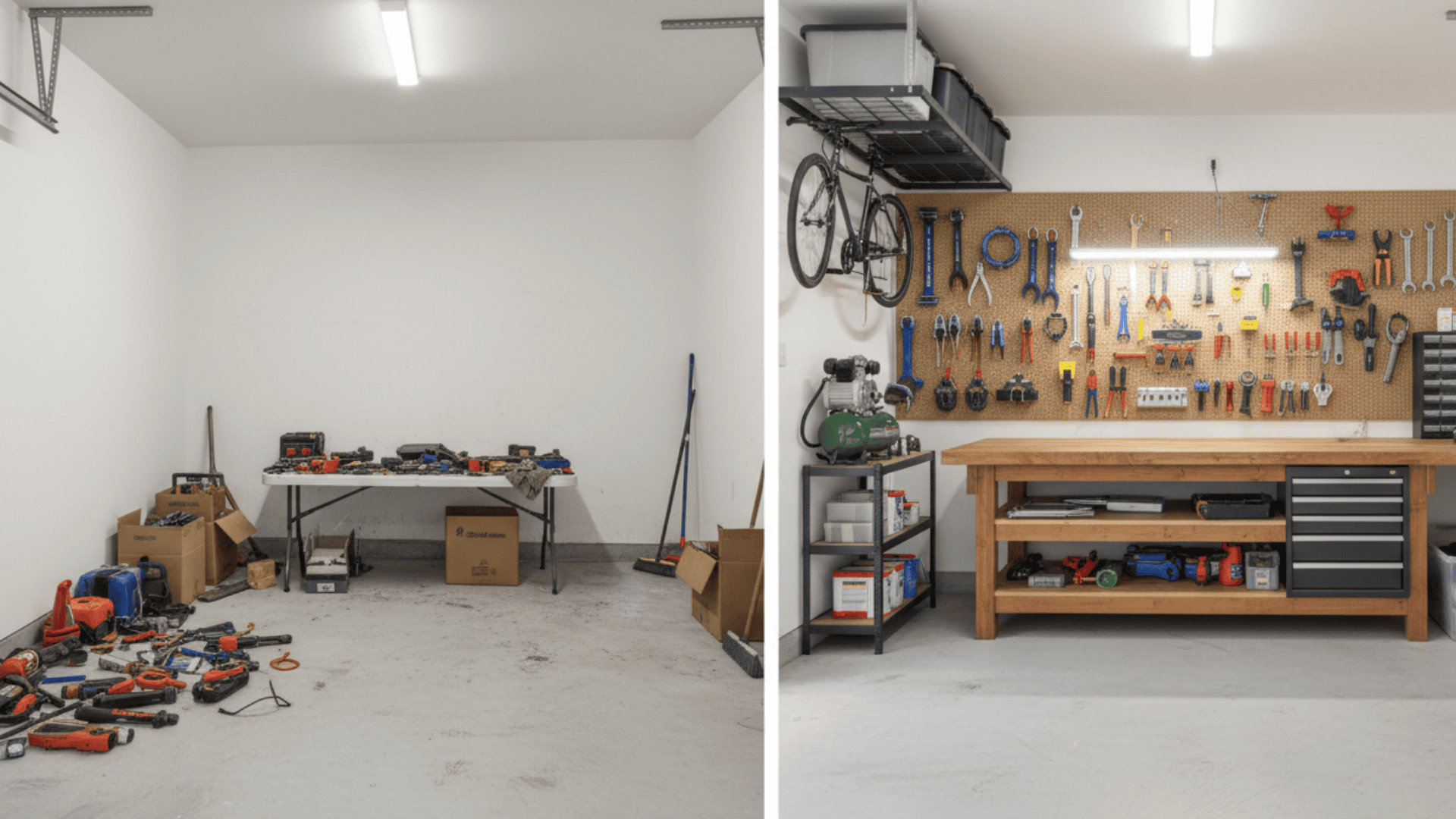 Garage Workbench and Tool Storage