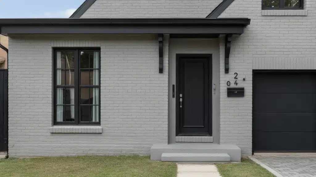 Gray Brick Black Trim and Door.png
