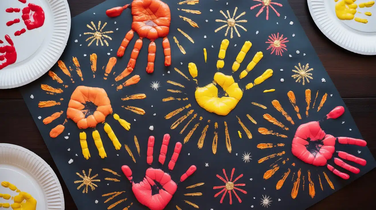 Handprint Firework Art
