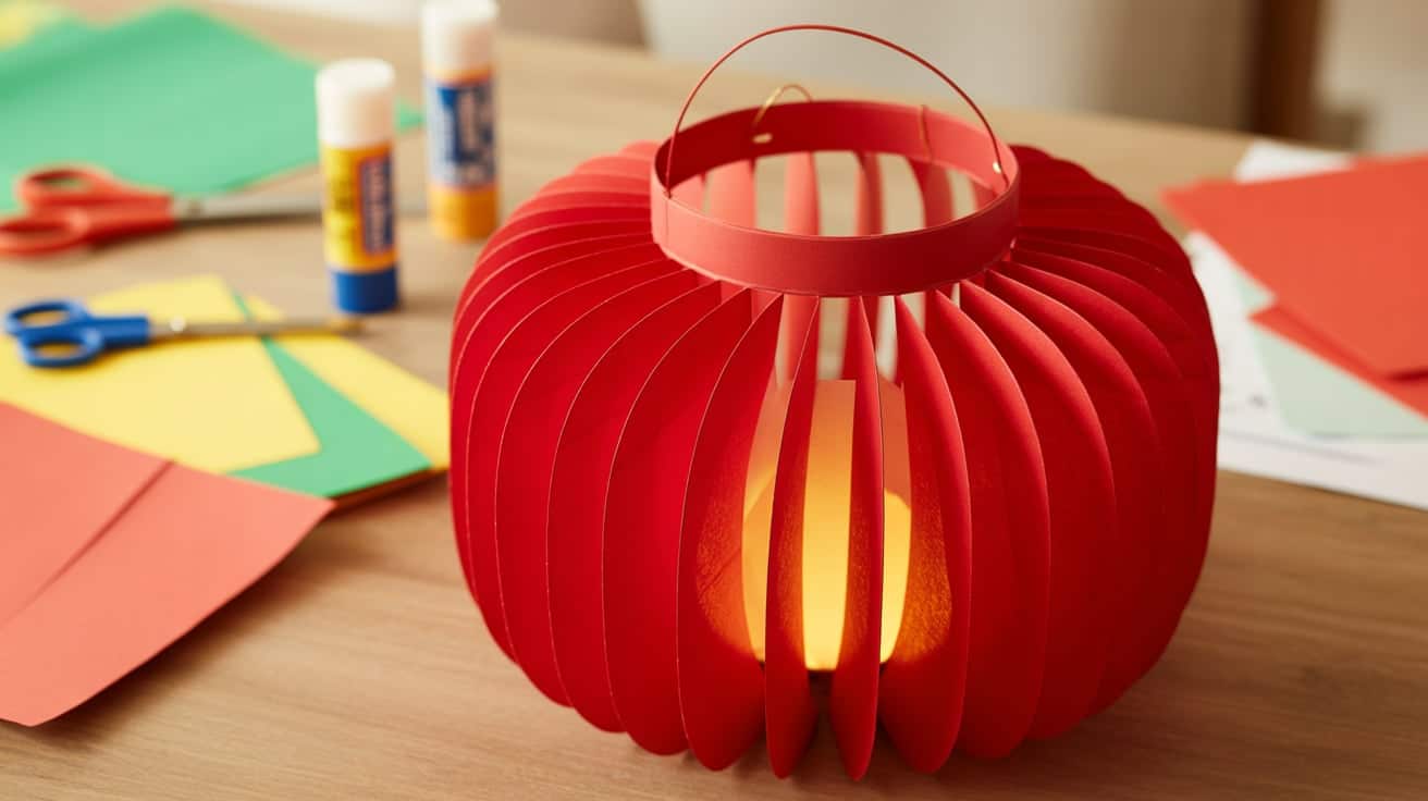Lantern Craft Using Colored Paper
