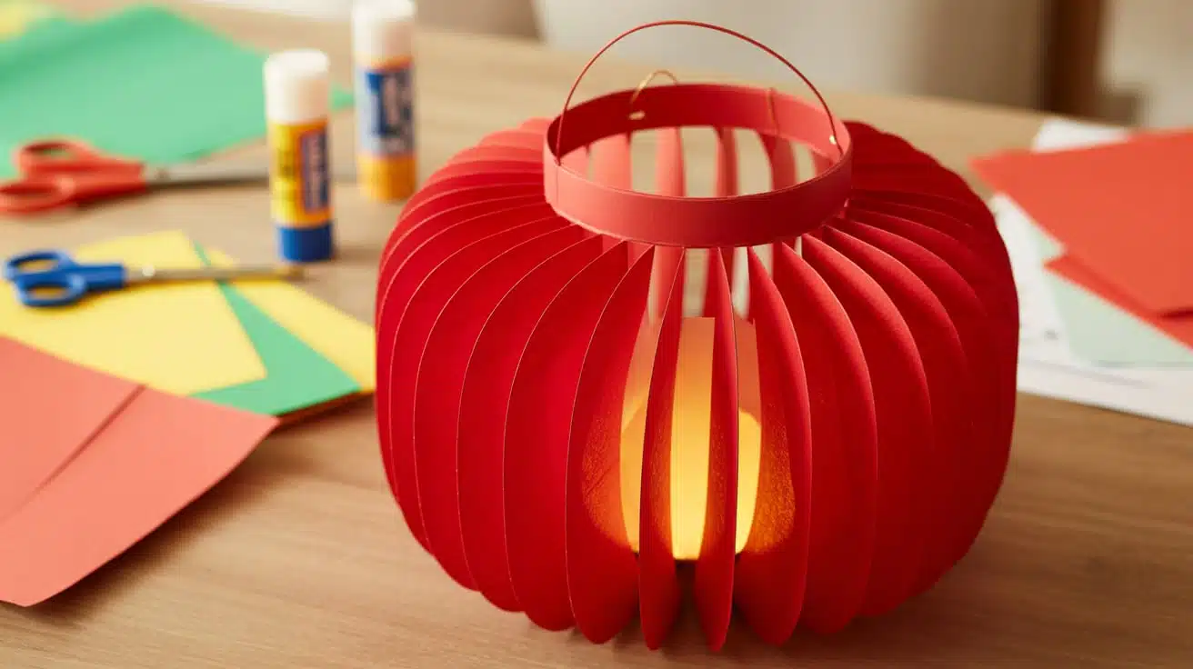 Lantern Craft Using Colored Paper