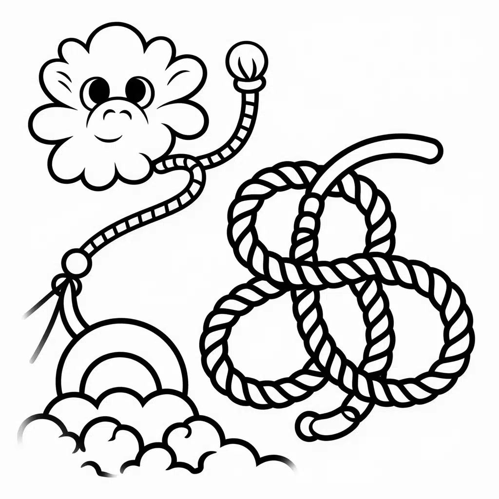 Lucky Knot Decoration Coloring Page
