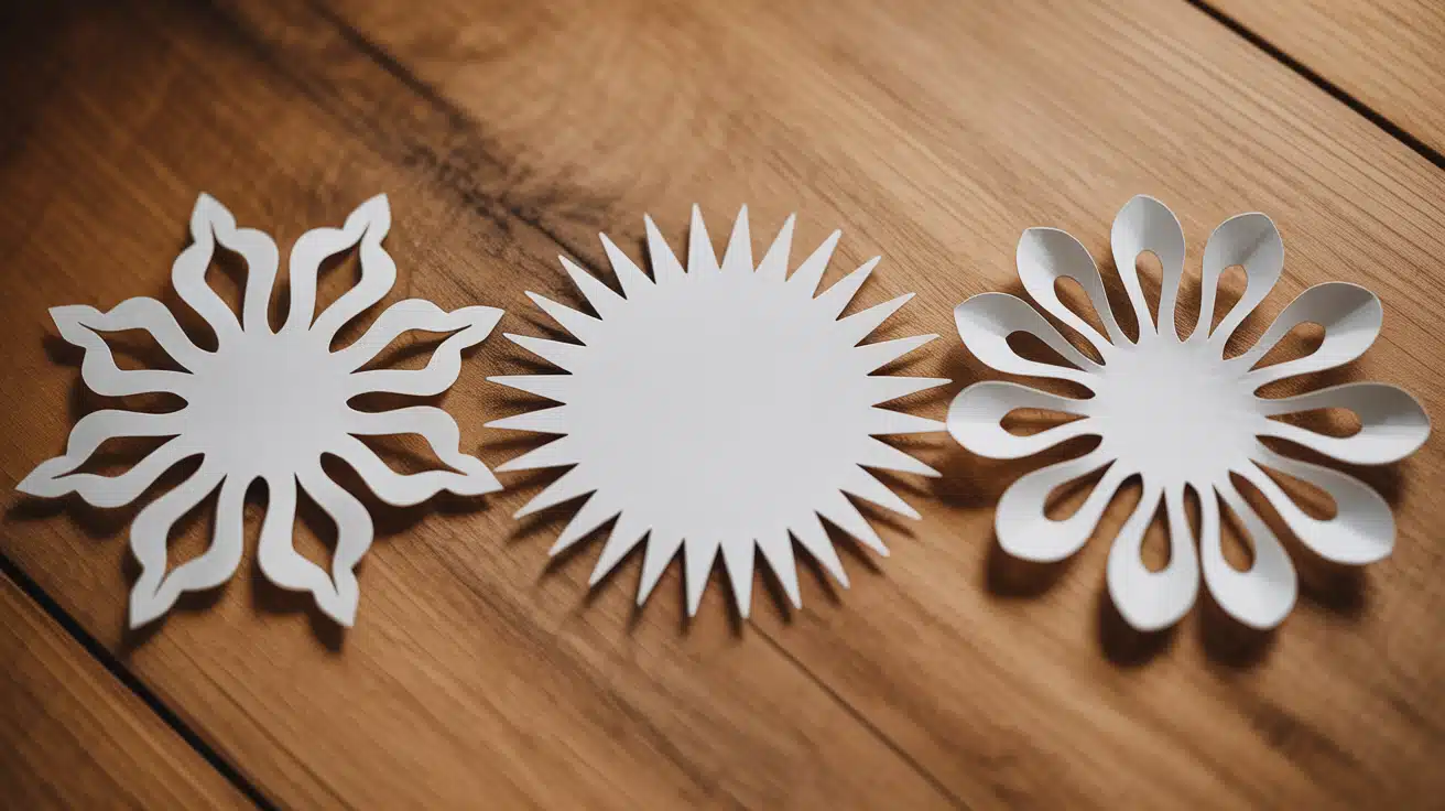 Paper Snowflakes with Decorative Borders