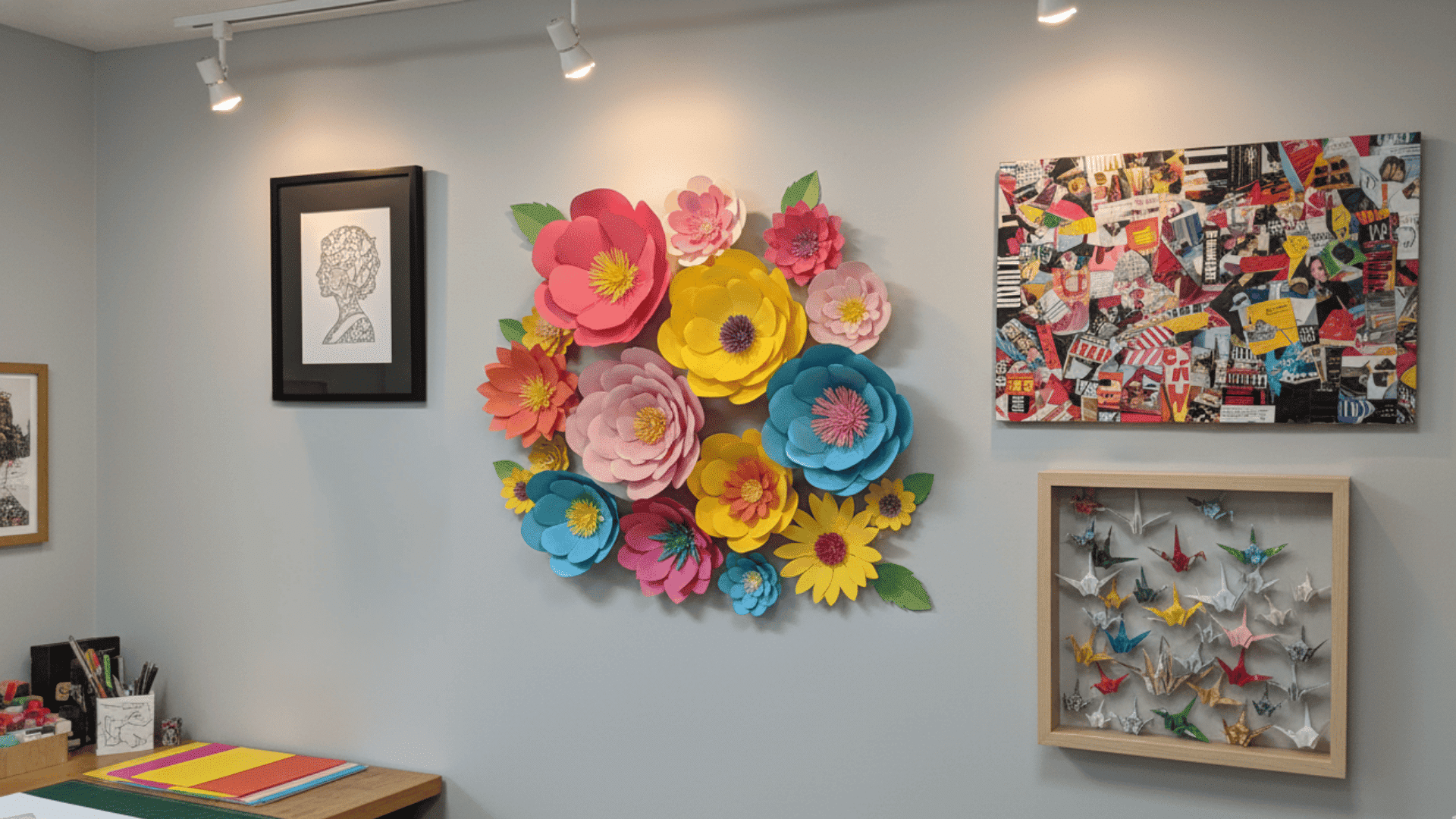 Paper and Cardboard Wall Art Ideas