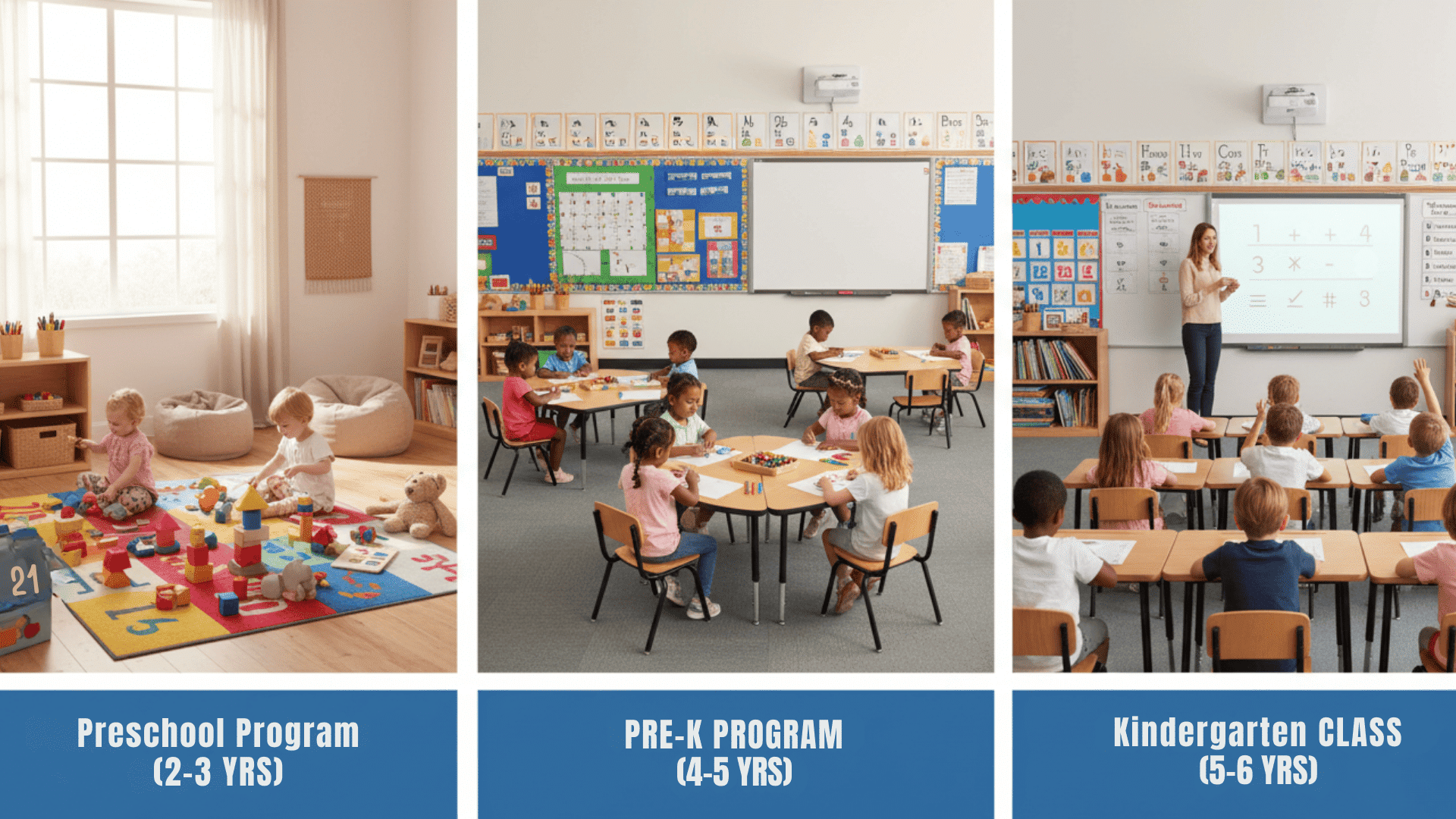Preschool vs Pre K vs Kindergarten