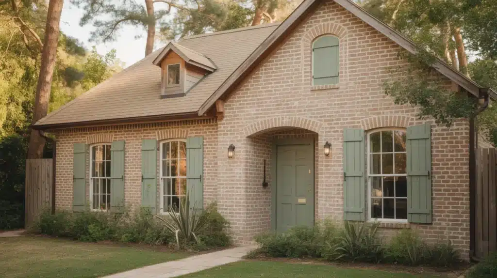 Tan Brick Sage Green Shutters and Door.png
