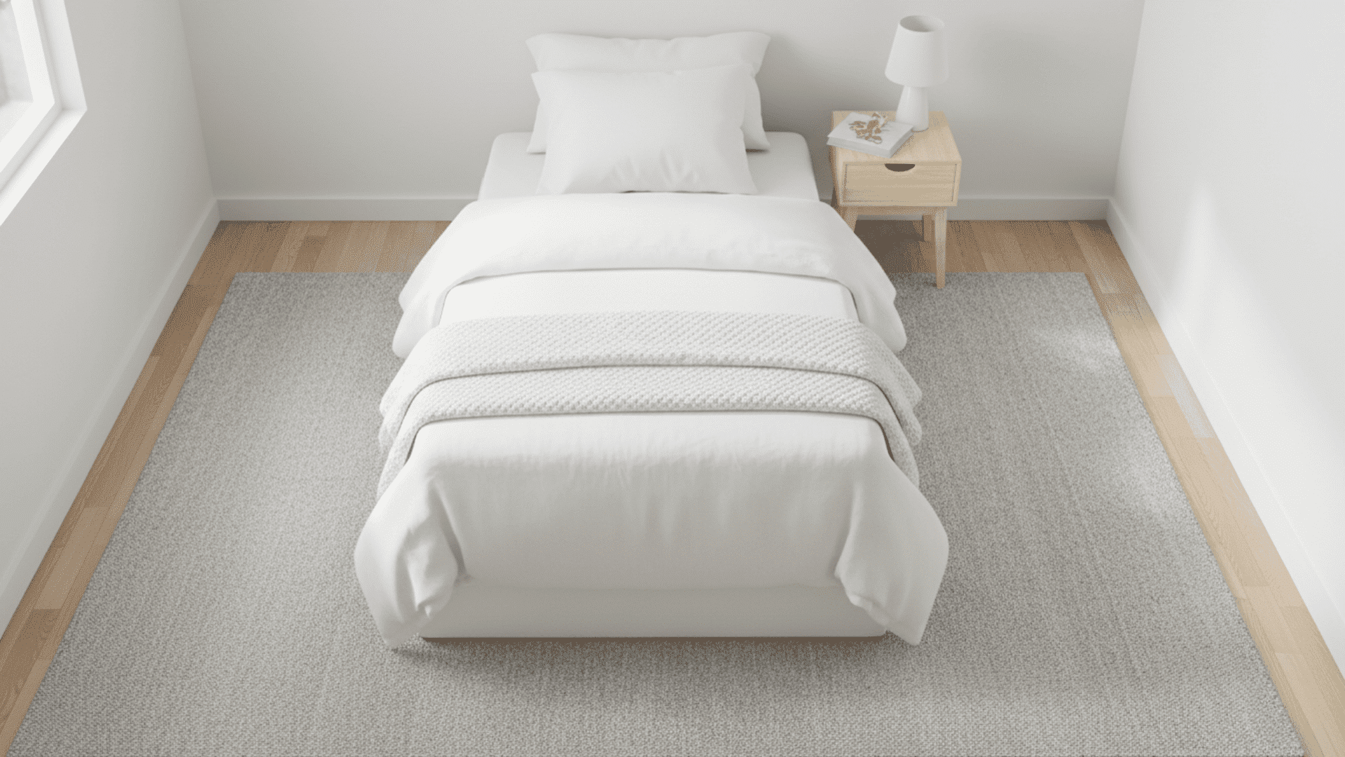 Twin Bed Rug Placement