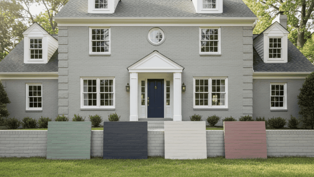 exterior brick paint color ideas