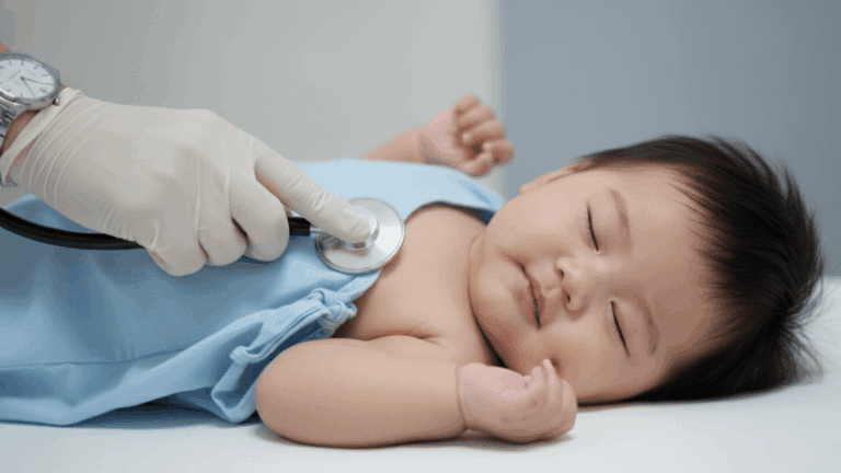 normal baby breathing vs retractions