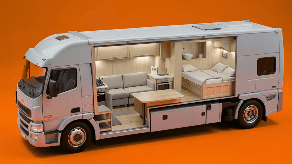 2 bedroom super sleeper truck interior