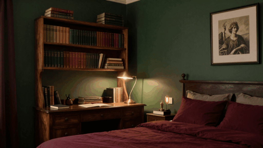 Dark Academia Aesthetic Bedroom