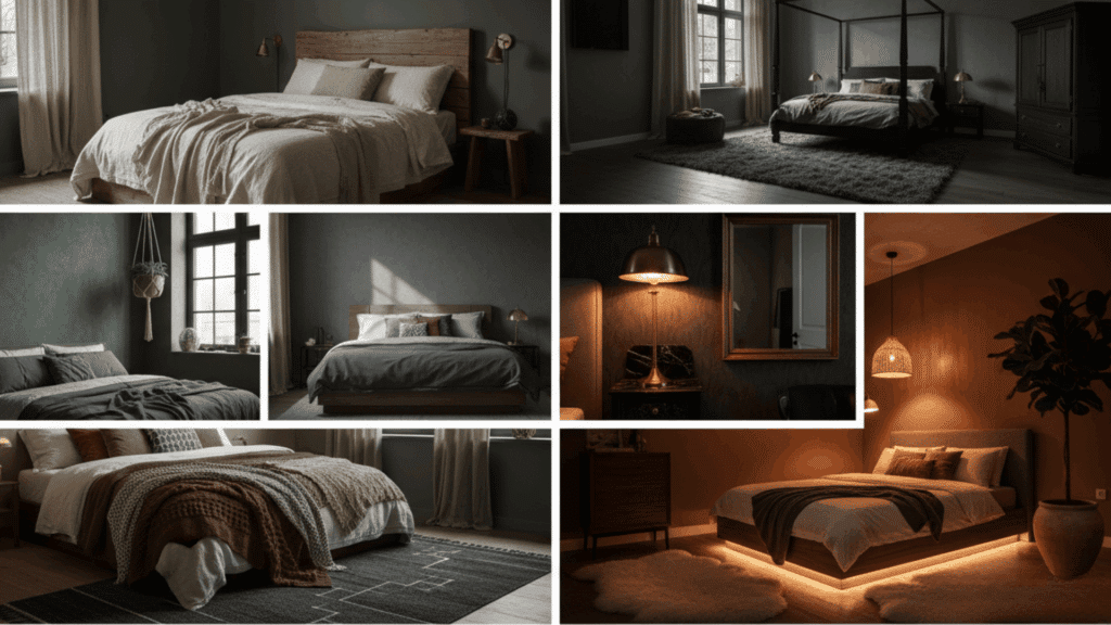Dark earthy bedroom ideas