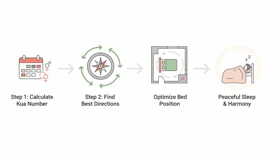 Feng Shui Bed Direction Chart Easy Step by Step