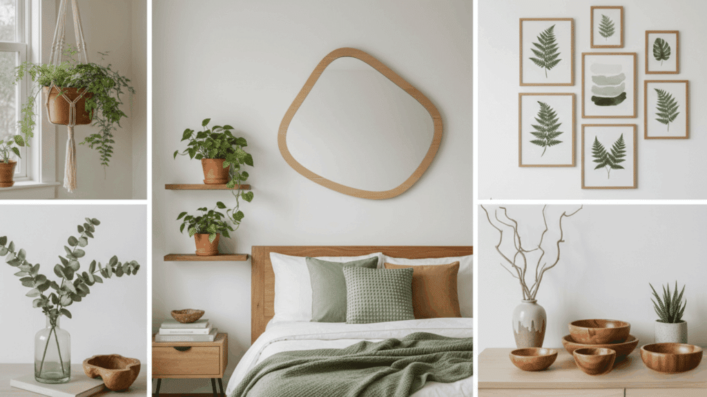 Greenery and Nature Inspired earthy bedroom ideas