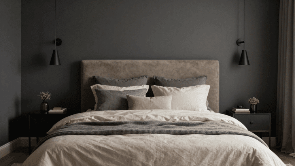 Moody Neutral Aesthetic Bedroom