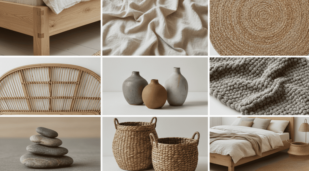 Natural Materials and Texture Earthy Bedroom Ideas