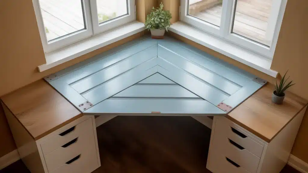 Corner Desk from a Repurposed Door