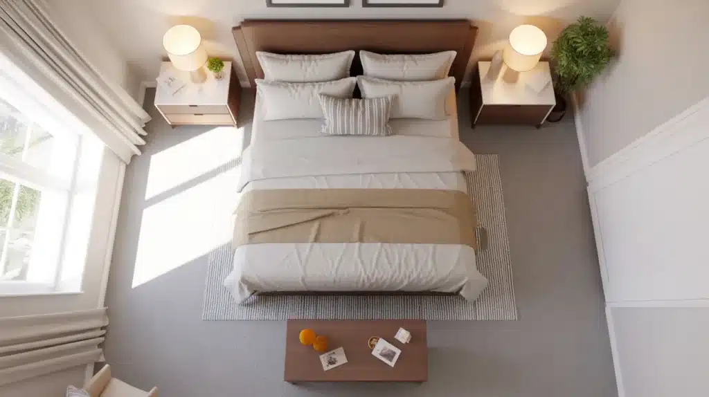 average bedroom size