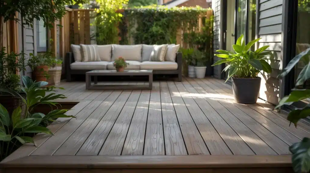 composite decking offcuts finished