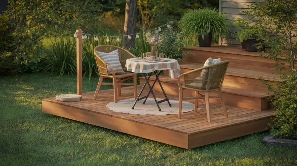 floating deck finished backyard