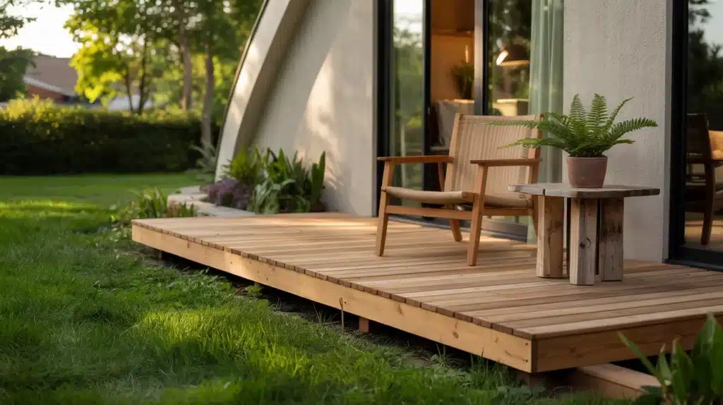 no stairs deck finished