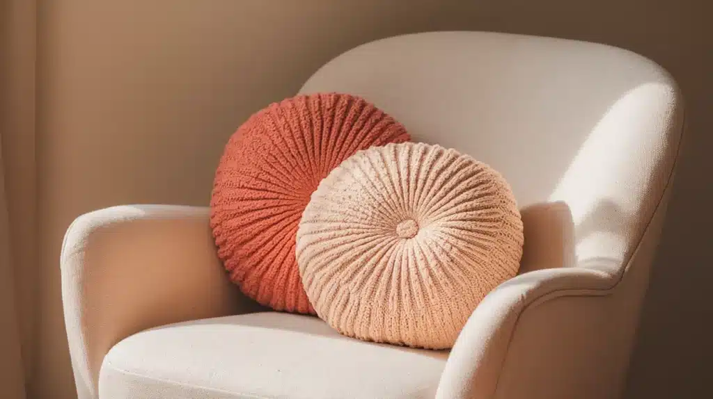 round decorative pillow
