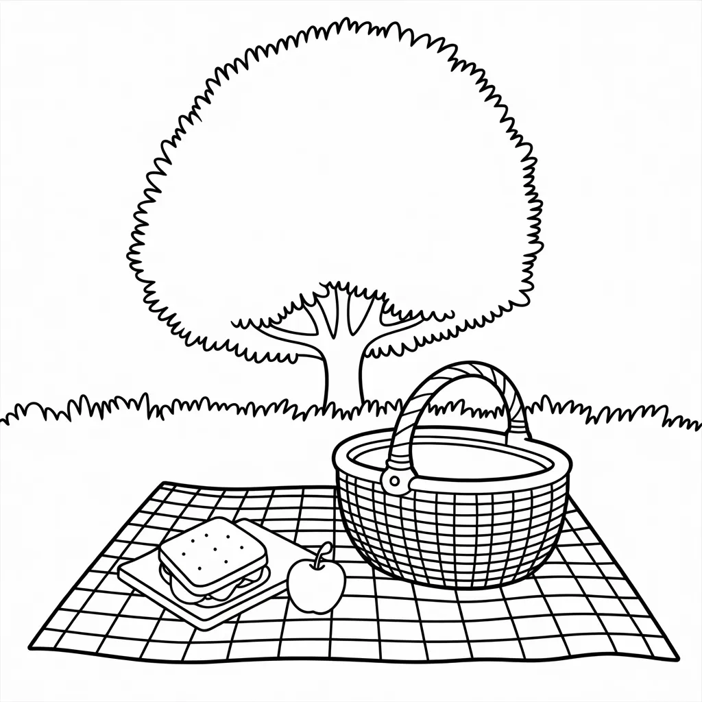 a-picnic-blanket-and-basket-under-a-tree