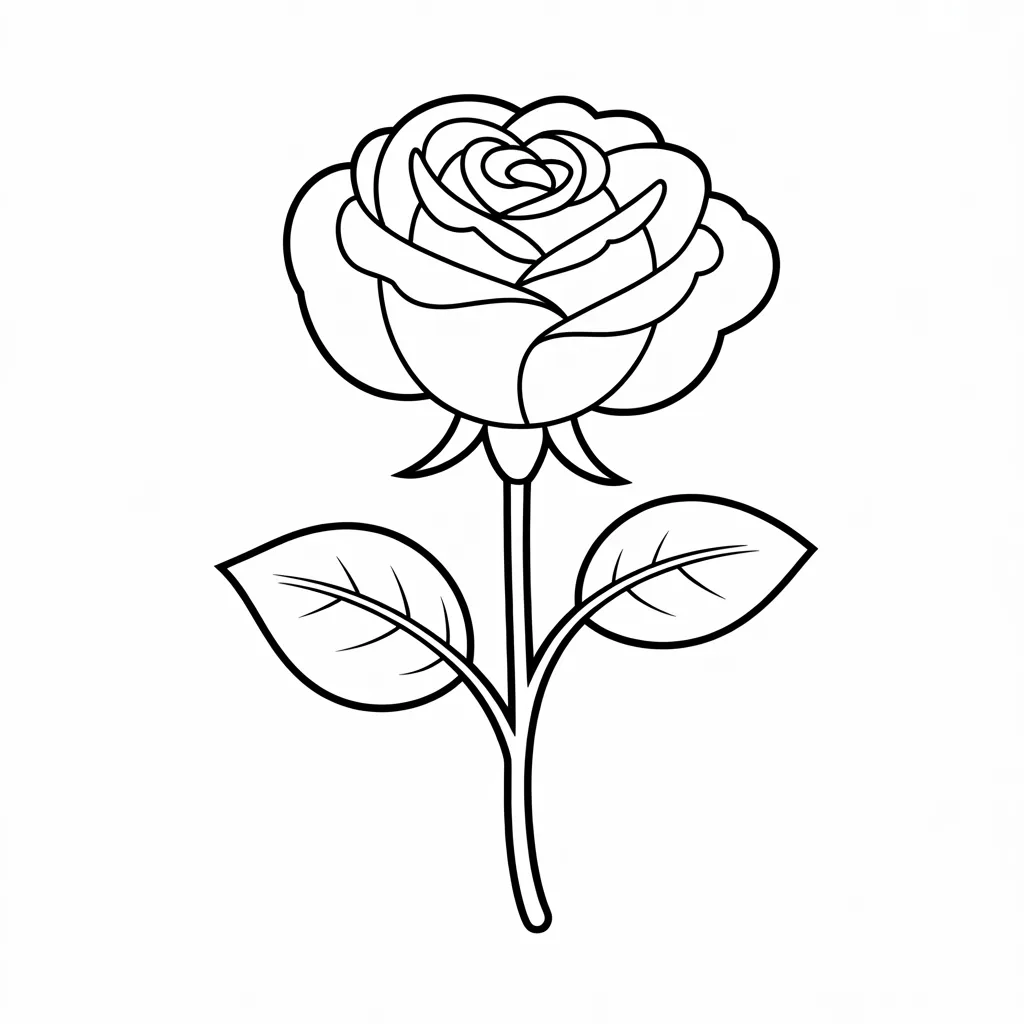 a-single-rose-with-leaves