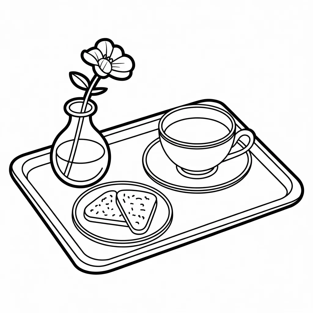 a-tray-with-tea-toast-and-flowers