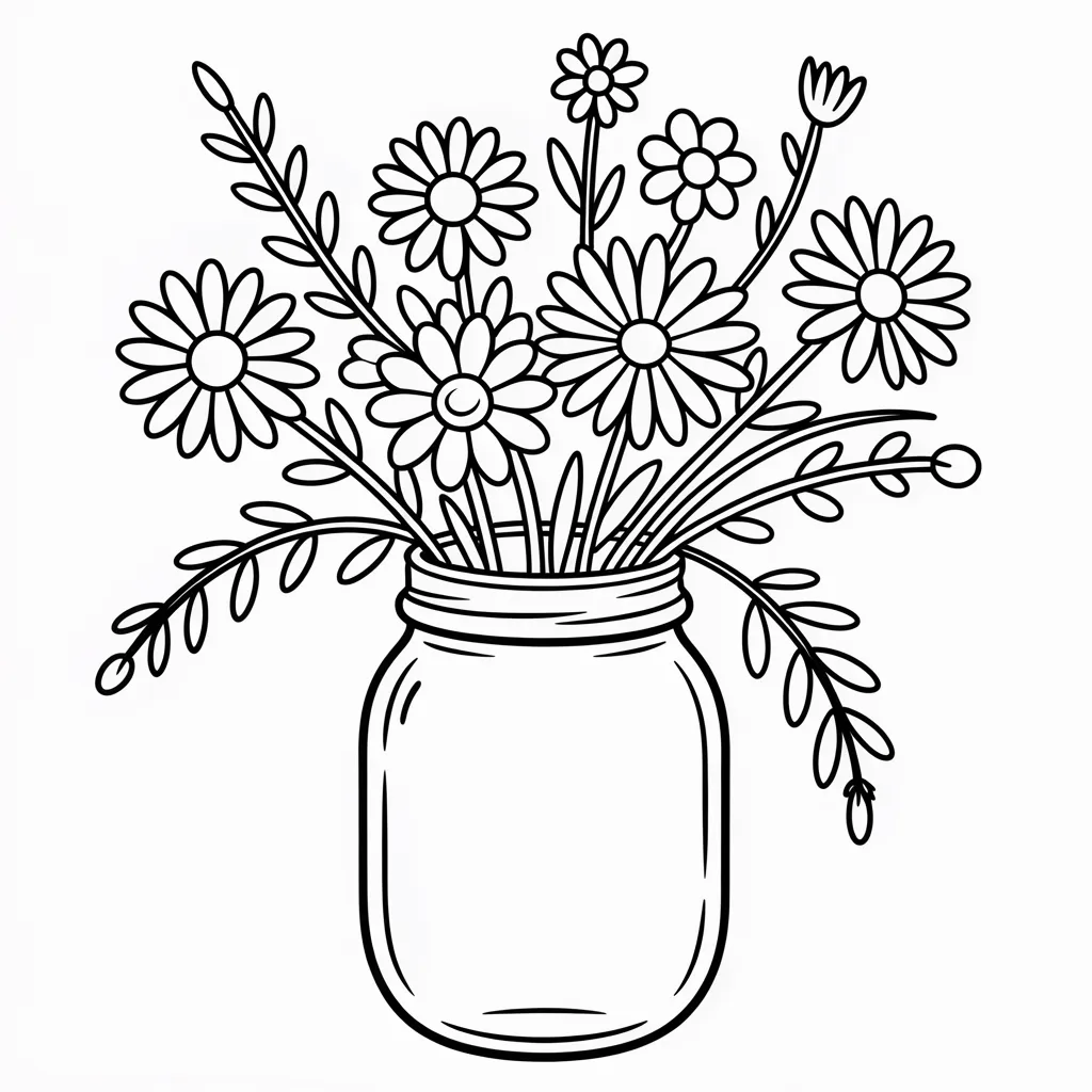 mixed-wildflowers-in-a-mason-jar