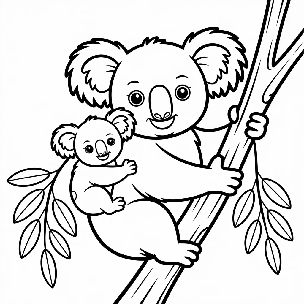 mother-koala-and-baby-on-a-branch