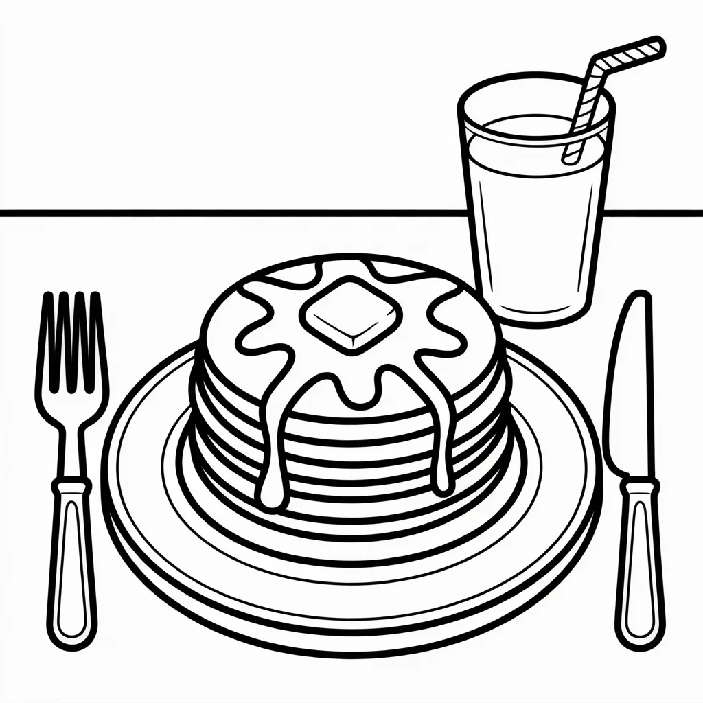 pancakes-and-juice-on-the-breakfast-table