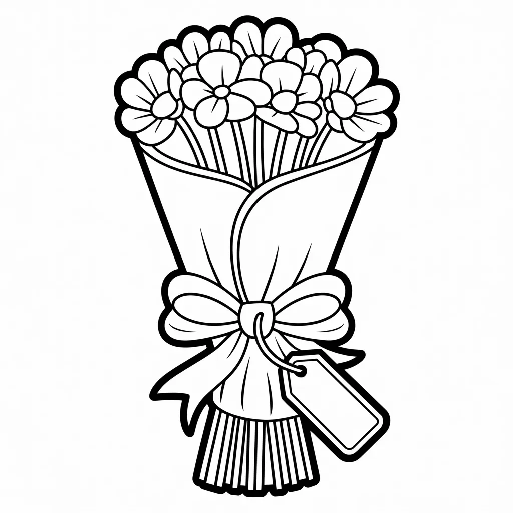 wrapped-bouquet-with-a-ribbon-and-gift-tag