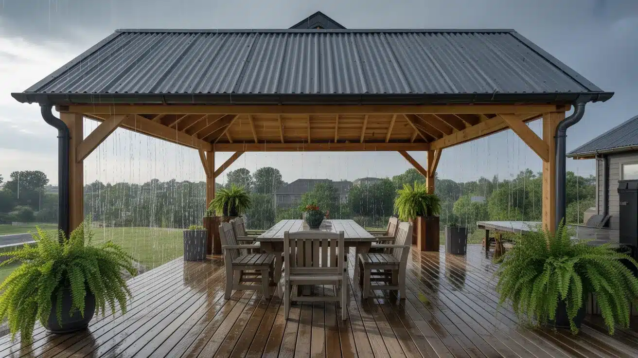 Corrugated-Metal-Roof-on-a-Wood-Frame