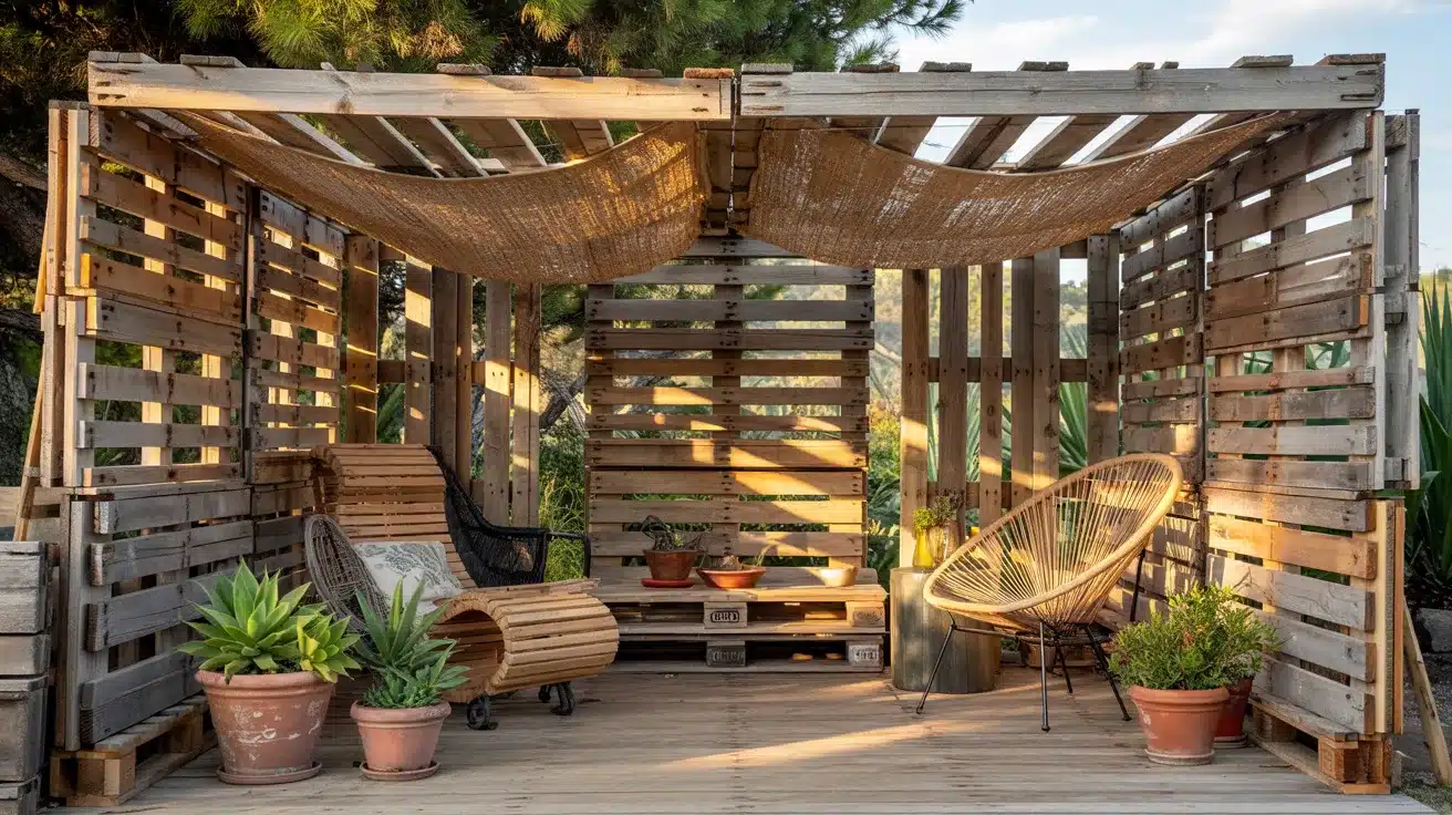 Recycled-Wood-Pallet-Shade-Structure