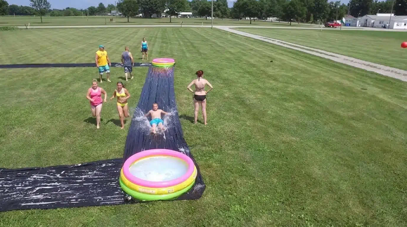 Slip-N-slide-kickball