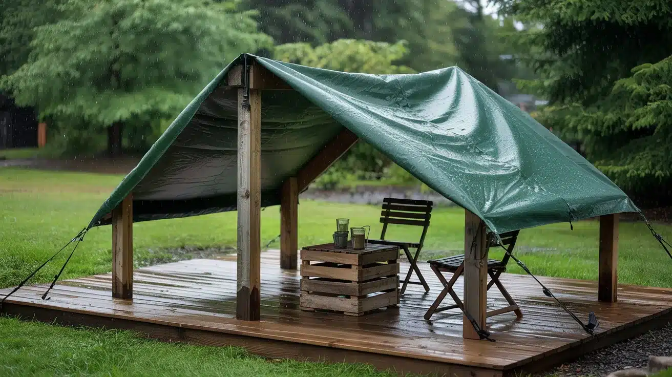 Waterproof-Tarp-and-Post-Canopy